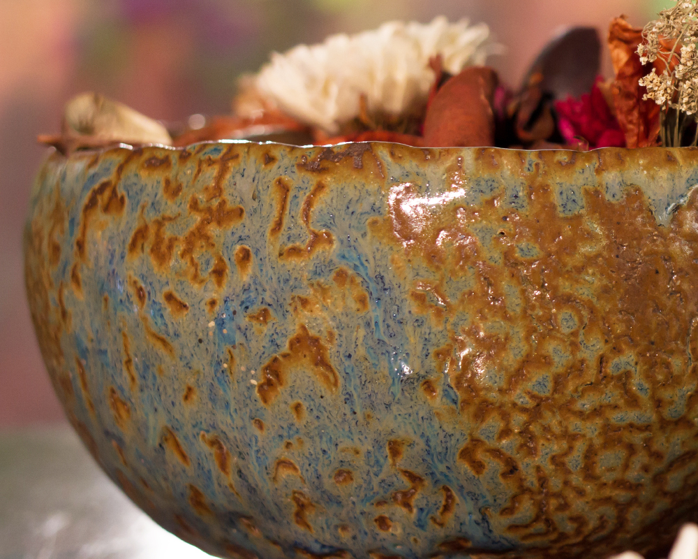 Ceramic Potpourri Bowl Kopái Paar Indian Craft Store