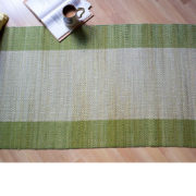 madur kathi rugs in white and green hue