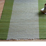 madur kathi rugs in white and green hue