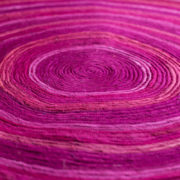 Floor Rug made of upcycled fabric in Pink colour