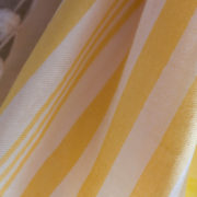 Scarf - Handloom Cotton Stripes with Pom-Poms in yellow