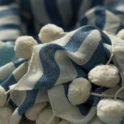 Colourful cotton handloom scarves in blue