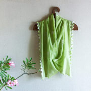 Jamdani scarf with fun elephant motif