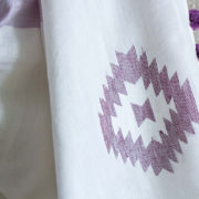 Purple Jamdani scarf with diamond motif