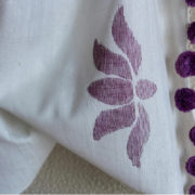 Purple Jamdani scarf with petal motif