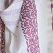 Purple Jamdani Scarf with temple motif