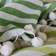 SCARF – BENGAL HANDLOOM organic COTTON | GREEN STRIPES