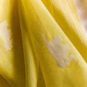 SCARF – JAMDANI | ANIMAL MOTIF | Yellow Elephants