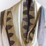 SCARF – JAMDANI | BLACK TEMPLE