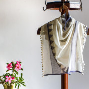 SCARF – JAMDANI | BLACK TEMPLE