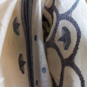 SCARF – JAMDANI | FLOWERS BLACK