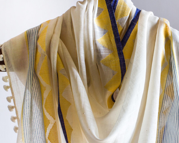 SCARF – JAMDANI | YELLOW TRIANGLE