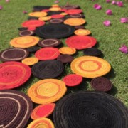 Upcycled fabric rug, Recycled fabric rug, floor rug, fabric runner, handicraft from India