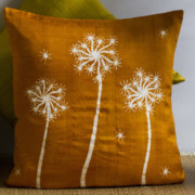 Throw pillow cover, batik, cushion, made in india, handicraft, handmade, silk, indian silk, earth colours