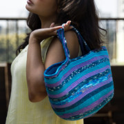 Tote bag, Recycle fabric, bag, handbag, basket, made in India, handmade, handicraft