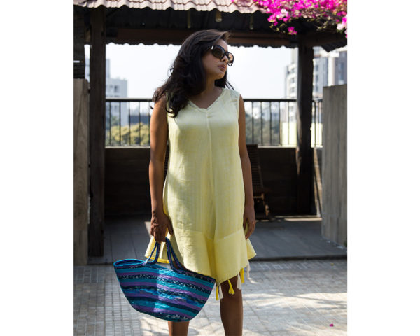 Recycle Fabric Handbag Utility Basket Kopai Paar Indian