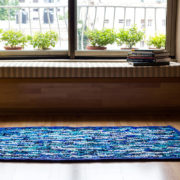 Upcycled fabric rug, Recycled fabric rug, floor rug, fabric runner, handicraft from India