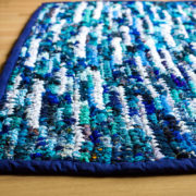 Upcycled fabric rug, Recycled fabric rug, floor rug, fabric runner, handicraft from India