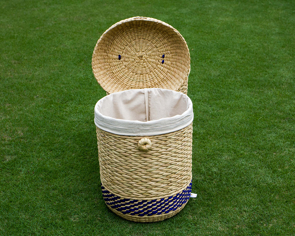 Natural Fibre Laundry Basket Kopai Paar Indian Craft Store