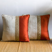 Silk cushion, Throw pillow cover, cushion, made in india, handicraft, handmade, polka cushion, designer cushion, handloom cushion