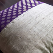 Silk cushion, Throw pillow cover, cushion, made in india, handicraft, handmade, polka cushion, designer cushion, handloom cushion