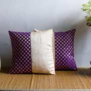 Silk cushion, Throw pillow cover, cushion, made in india, handicraft, handmade, polka cushion, designer cushion, handloom cushion