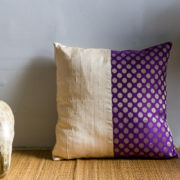 Silk cushion, Throw pillow cover, cushion, made in india, handicraft, handmade, polka cushion, designer cushion, handloom cushion