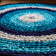 Upcycled fabric rug, Recycled fabric rug, floor rug, fabric rug, handicraft from India