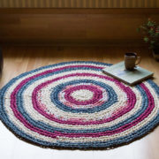 Upcycled fabric rug, Recycled fabric rug, floor rug, fabric rug, handicraft from India