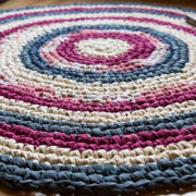 Upcycled fabric rug, Recycled fabric rug, floor rug, fabric rug, handicraft from India