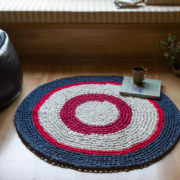 Upcycled fabric rug, Recycled fabric rug, floor rug, fabric rug, handicraft from India