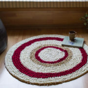 Upcycled fabric rug, Recycled fabric rug, floor rug, fabric rug, handicraft from India