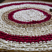 Upcycled fabric rug, Recycled fabric rug, floor rug, fabric rug, handicraft from India