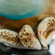 ceramic animal planter - studio pottery, indian pottery, handmade, octopus planter