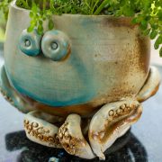 ceramic animal planter - studio pottery, indian pottery, handmade, octopus planter