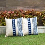 Kopai Paar handmade cushion orange cross set