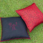 Kopai Paar handmade cushion orange cross set