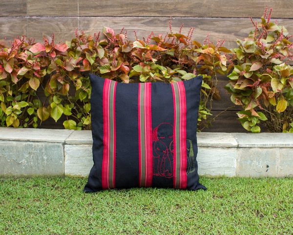 Kopai Paar handmade cushion orange cross set