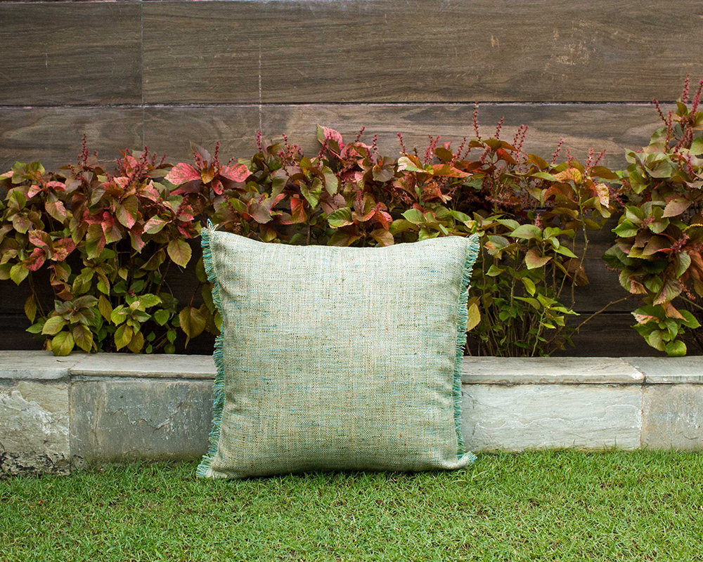 Handloom Cushion Jute Indulgence Set Kopai Paar Indian Craft Store