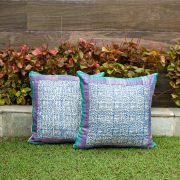 Kopai Paar handmade cushion orange cross set