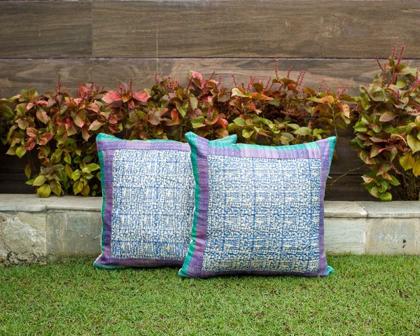 Kopai Paar handmade cushion orange cross set