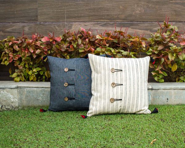 Kopai Paar handmade cushion orange cross set