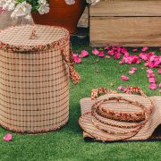 Madur Kathi Basket, Laundry Basket, Natural Fibre Basket, handwoven Basket, Indian handicraft, Crafts of India, Kopai-Paar, Organic Laundry basket