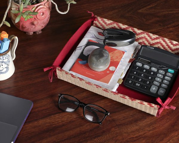 Madur Kathi Basket, Natural Fibre Basket, handwoven Basket, Indian handicraft, Crafts of India, Kopai-Paar, Organic utility basket, table organiser natural fibre