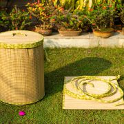 Madur Kathi Basket, Laundry Basket, Natural Fibre Basket, handwoven Basket, Indian handicraft, Crafts of India, Kopai-Paar, Organic Laundry basket