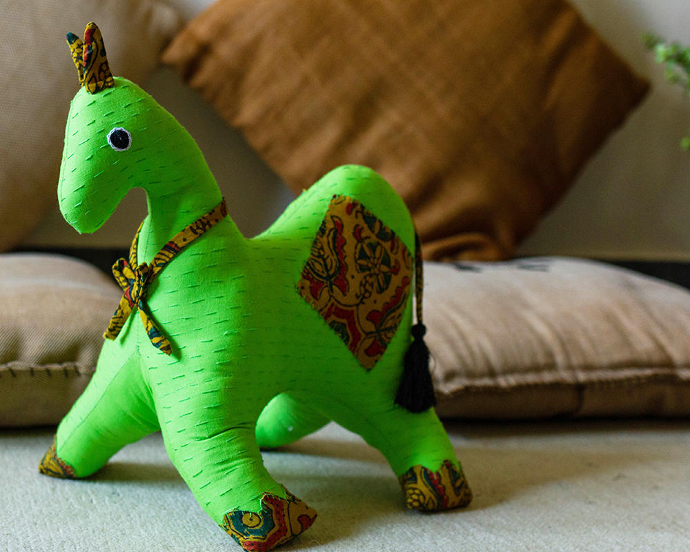 Animal Cushion Camel Recycled Fabric Kopai Paar Indian Craft